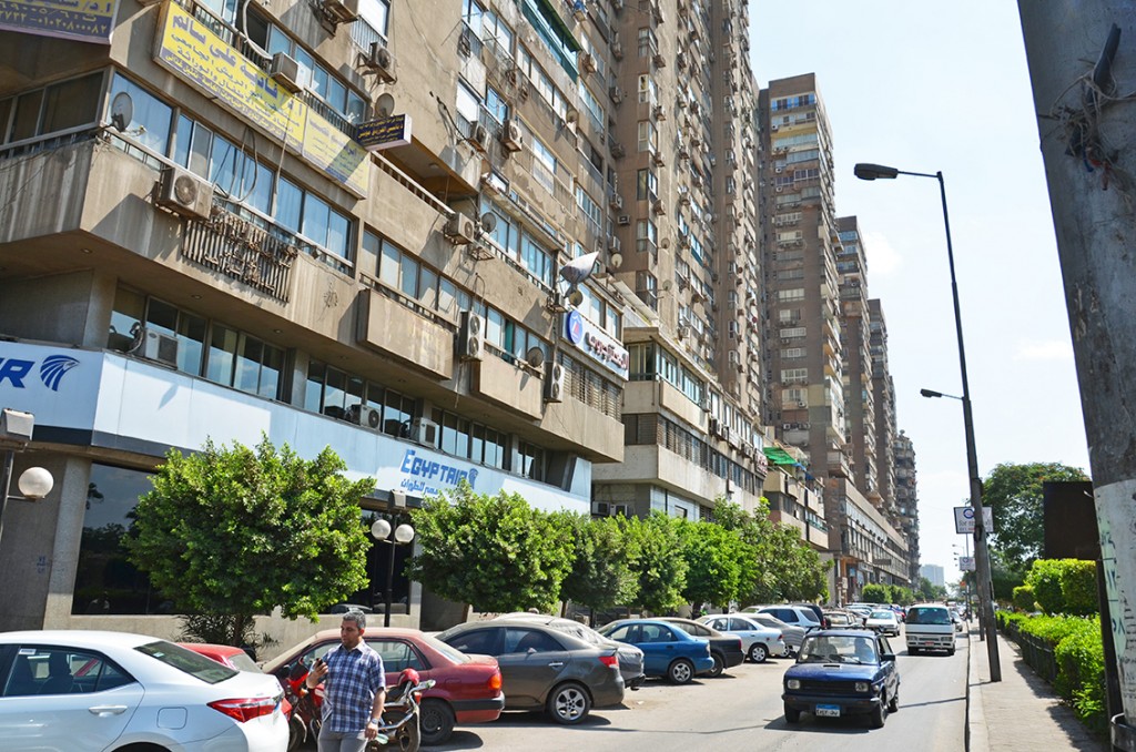 The Āghā Khān Towers overlooking the Nile in Shubrā