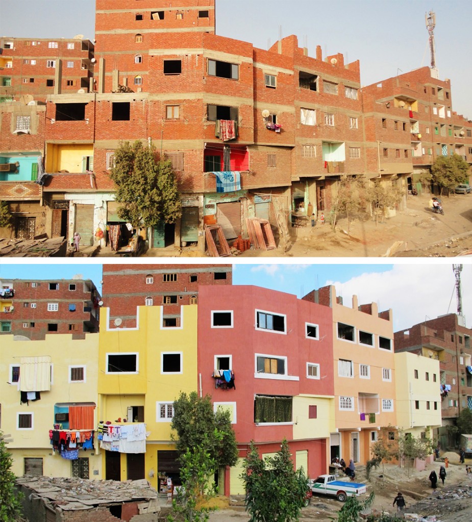 `Izbit Khayrallāh Houses: Before and After (Source: Takween, 2012)