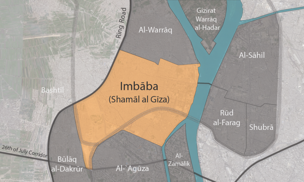The districts surrounding Imbāba